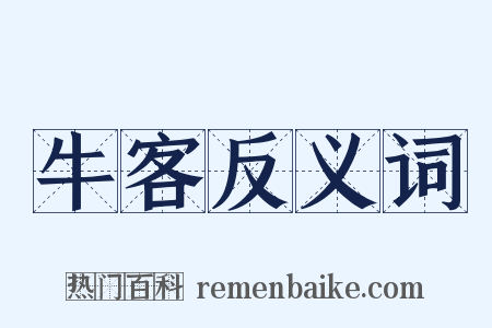 牛客反义词是什么意思的图片